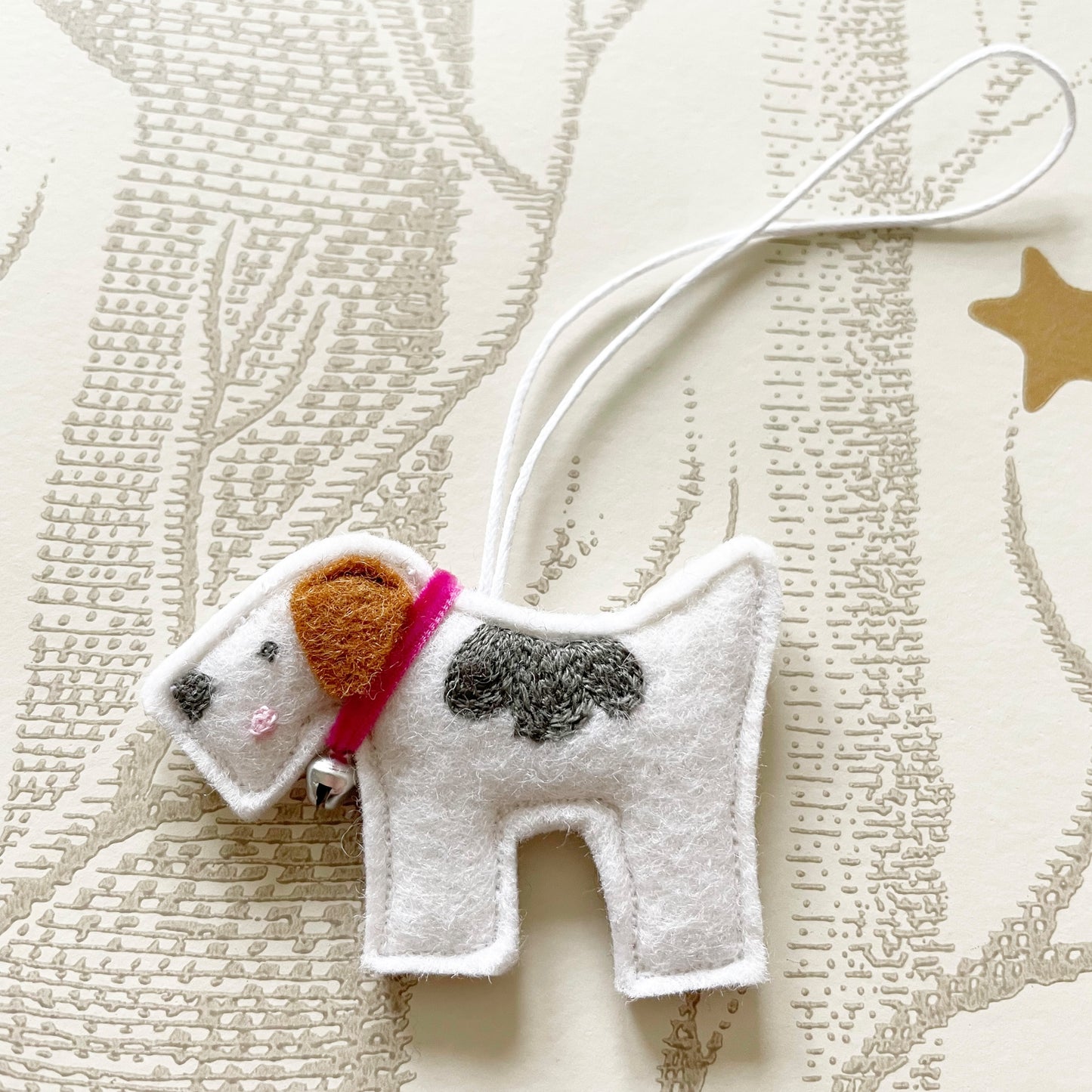 Embroidered Terrier Decoration