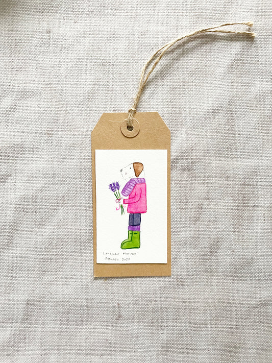 Illustrated Terrier Gift Tag