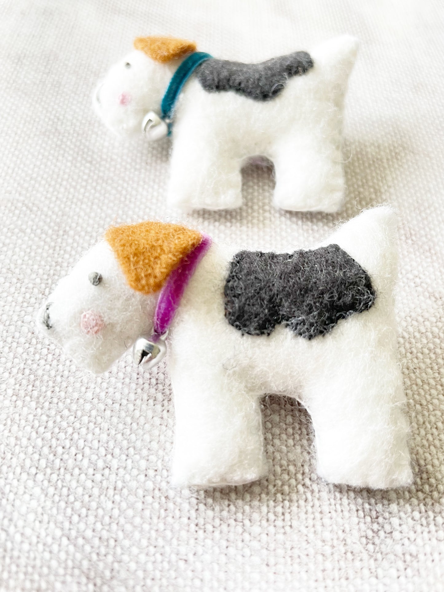 Handmade Wool Felt Terrier Brooch