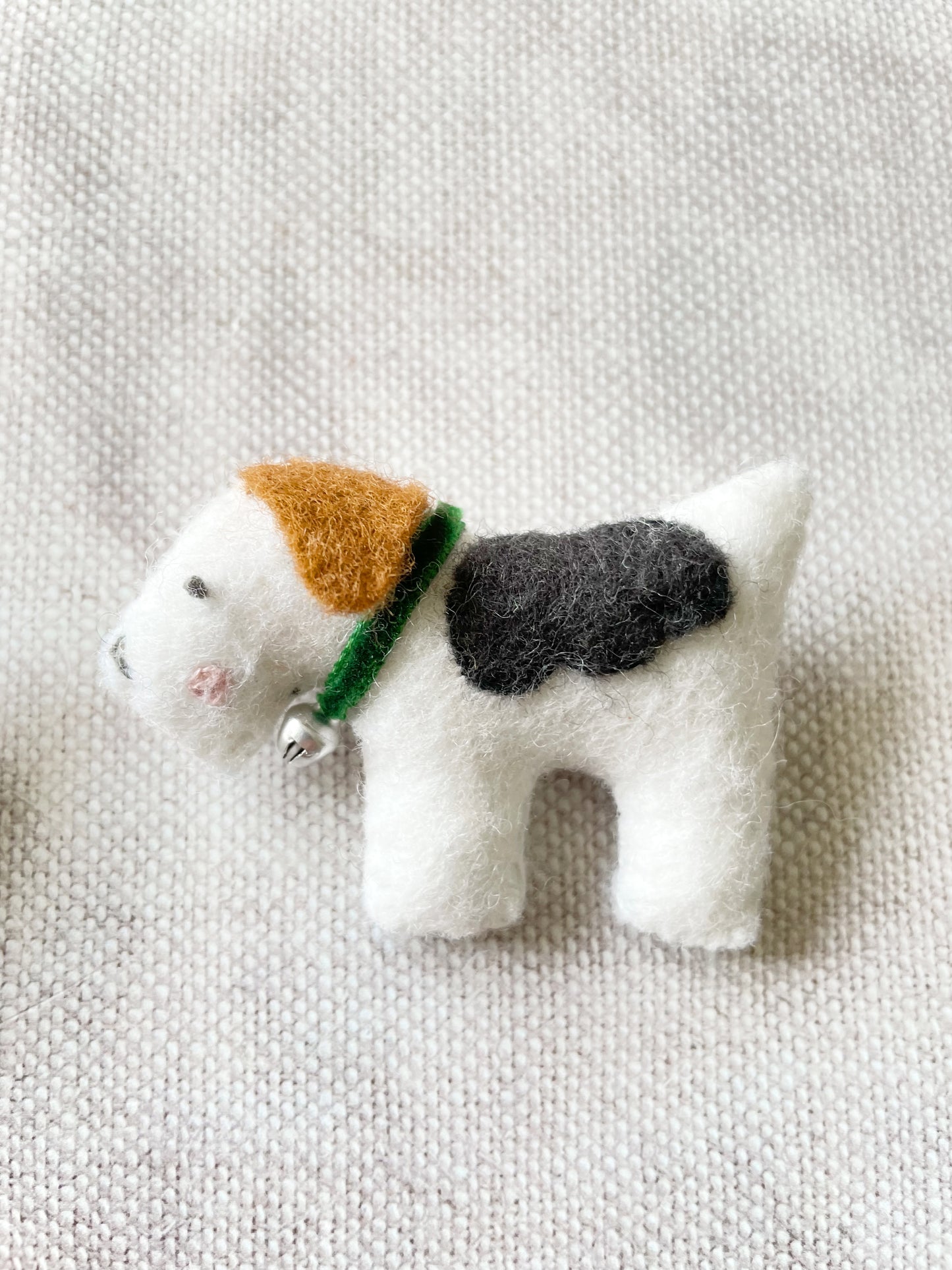 Handmade Wool Felt Terrier Brooch